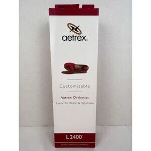 Aetrex Foot Orthotic Insoles L2400 Women’s Size 5 Customizable Cupped Heel New